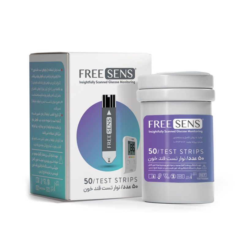 نوار تست قند خون FREESENS بسته 50 عددی