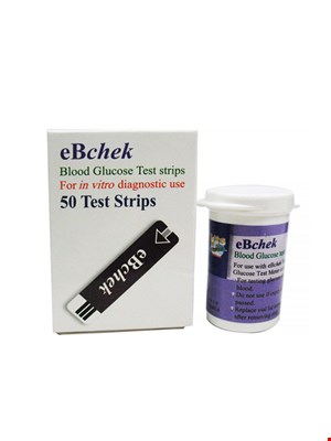 نوار تست قند خون ای بی چک EBCHEK بسته 50 عددی